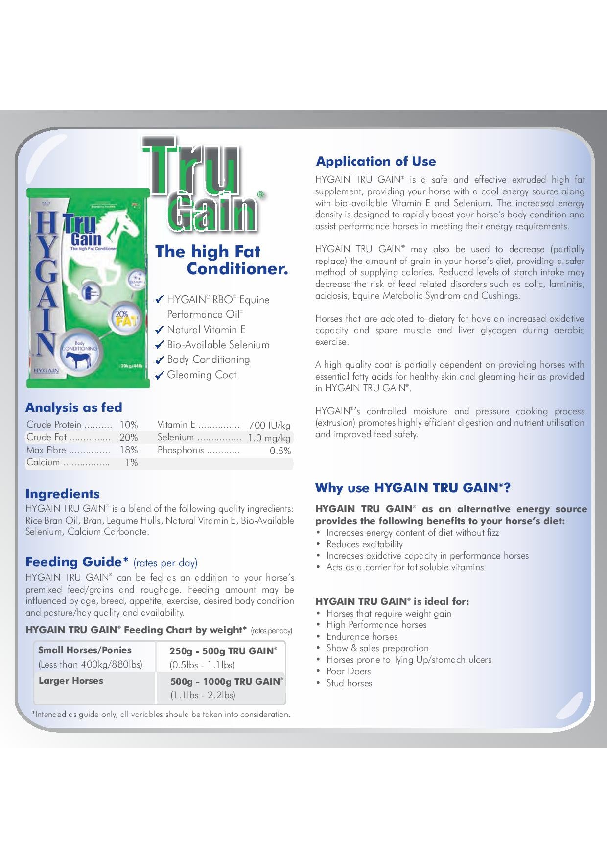 Hygain Tru Gain 20kg