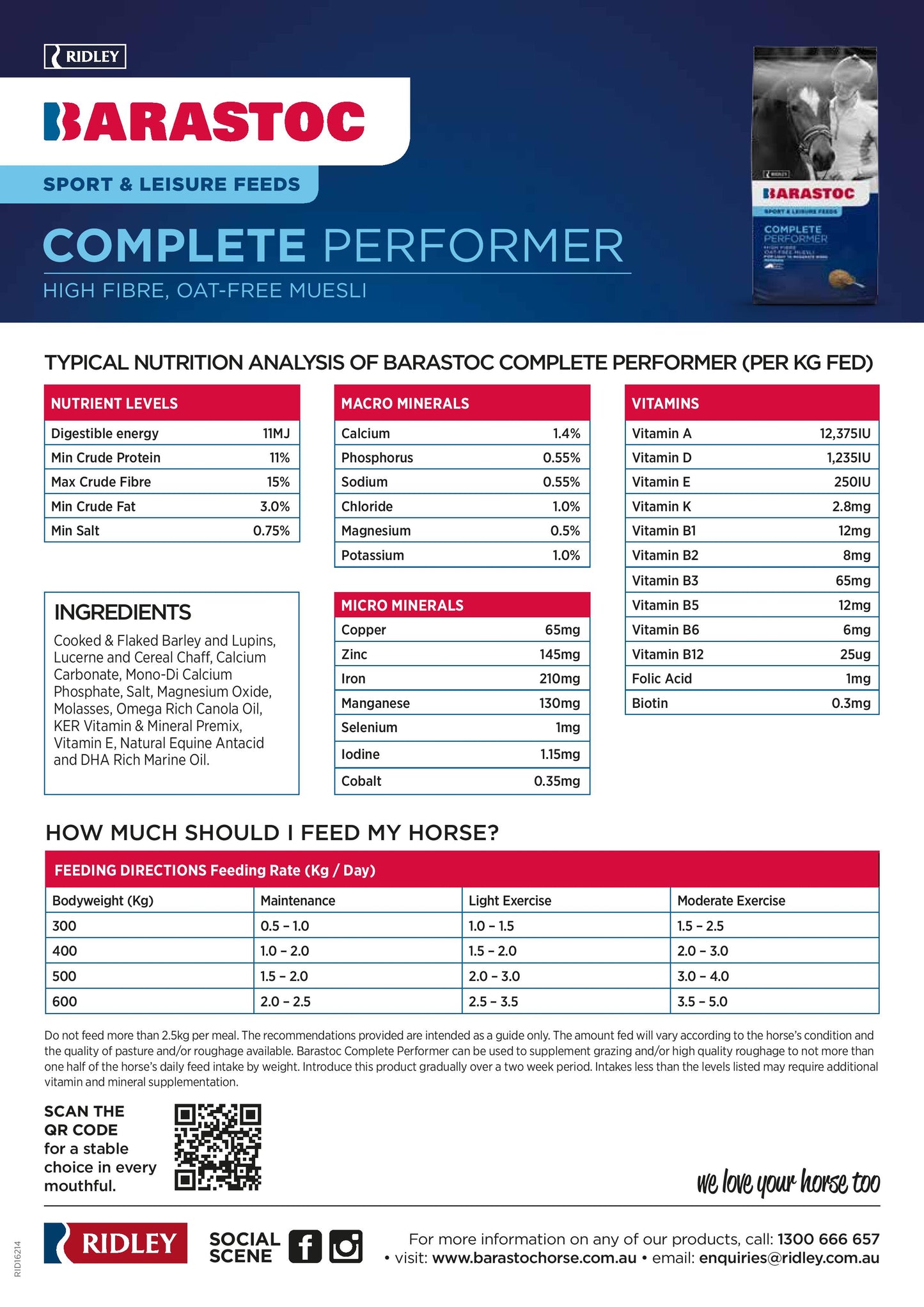 Barastoc Complete Performer 20kg
