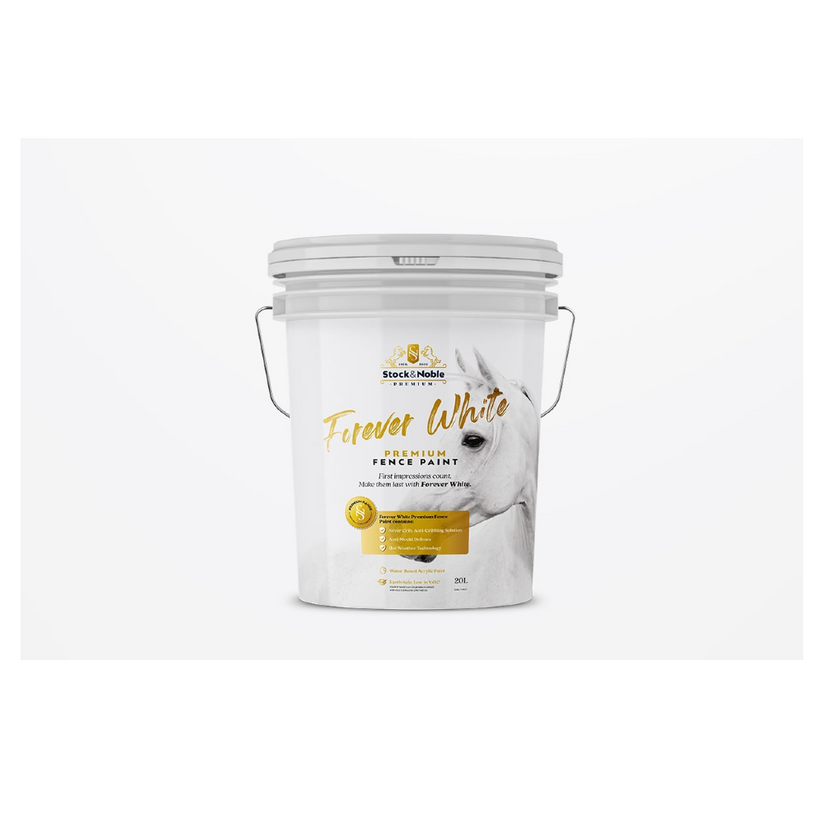 FOREVER WHITE FENCE PAINT 20LTR Coopers Rural & Hardware.