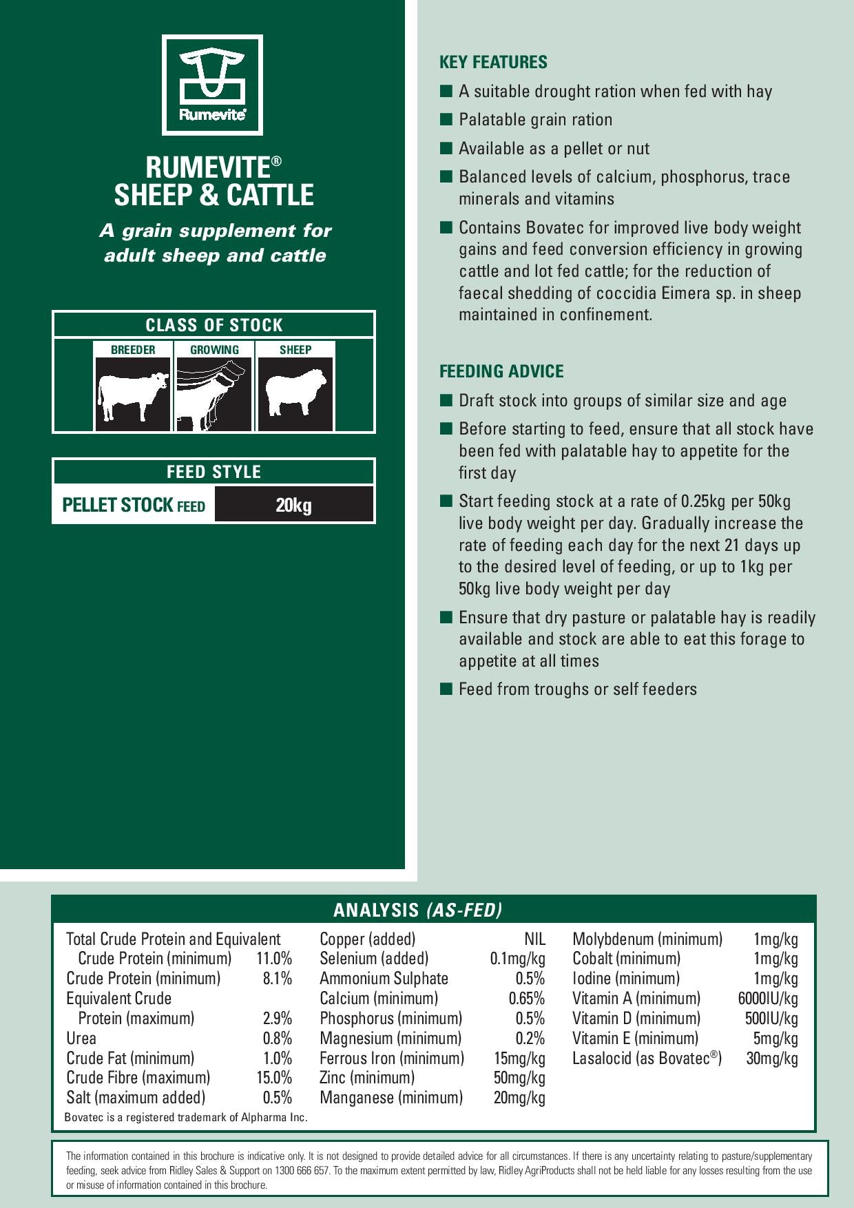 Sheep & Cattle Pellets 20kg